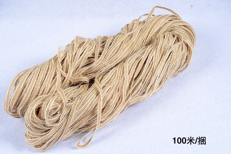 Directo de fábrica de color mezclado tejido de pescado de seda de cáñamo 0,5 cm natural de seda de pescado de cáñamo DIY decoración del hogar simple Retro