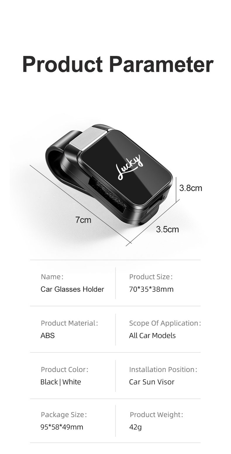 Cross-border 2025 new car glasses clip multifunctional sunglasses card storage clip sun visor creative storage clip