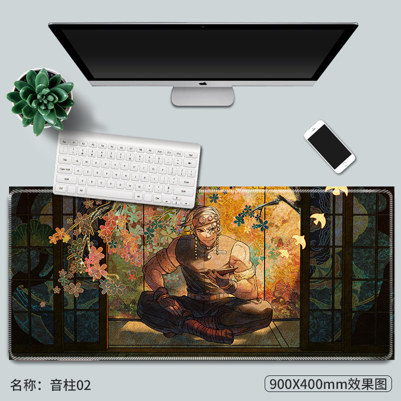 鬼滅の刃マウスパッド超大型アニメ黒死牟恋柱ゲーム電競キーボードパッド工場卸売テーブルパッド|undefined