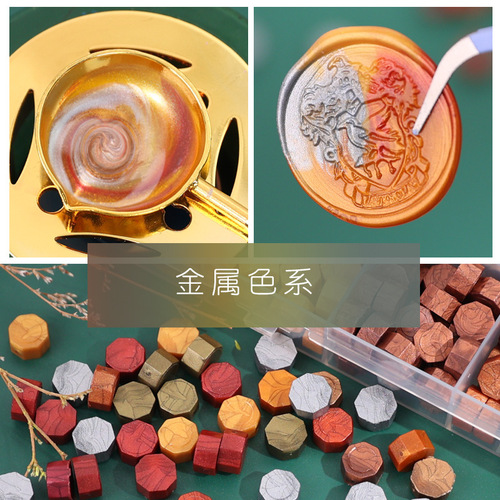 10 grids 24 grids fire paint wax particles sealing wax hand ledger wax seal octagonal fire paint seal grid wax particles wholesale