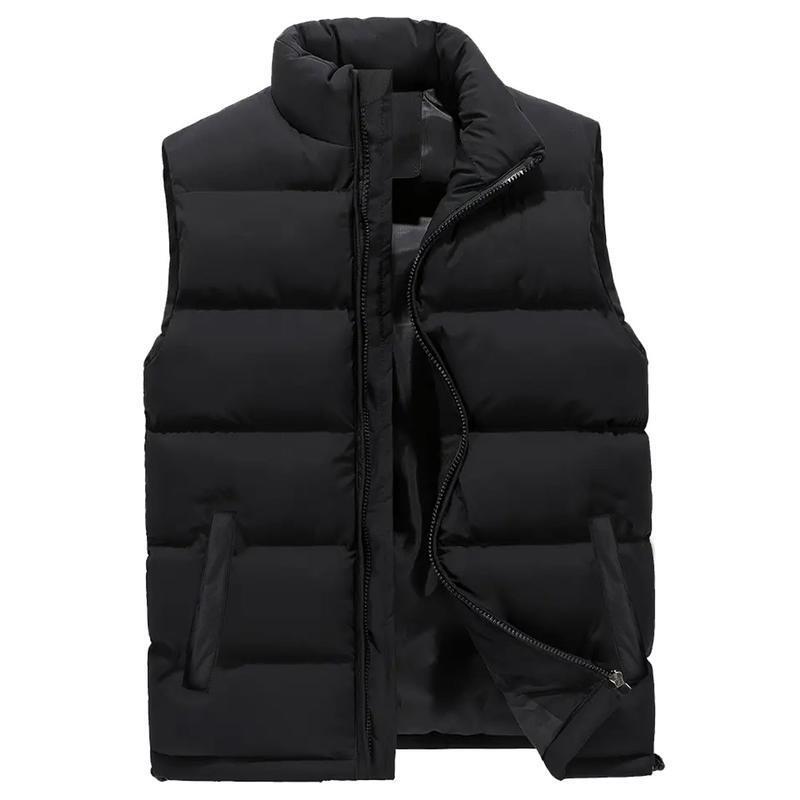 W3501 Dropshipping Aliexpress Amazon Cross-Border New Men's Vest Men's Heavy Bubble Sleeve Vest