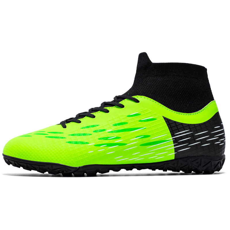 Otoño binbinniao ventas directas de la fábrica zapatos de fútbol largo roto uñas alto-top transpirable entrenamiento deportivo zapatos hombres y mujeres fútbol