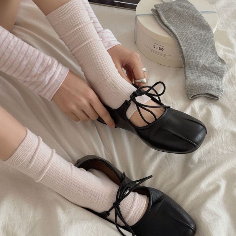 Outfit Blogger's Lazy Style Half-Length Sock Covers, Basic Simple College Style Slouchy Women's Socks, Japanese Fashion Socks for Women