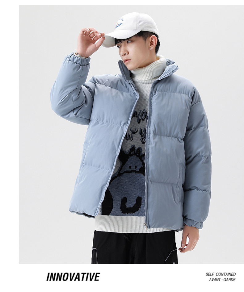 Herren Pufferjacke Für Den Winter, Warme Wattierte Freizeitjacke_voghion.com