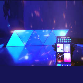 亚马逊跨境涂鸦WIF大三角形模块灯电竞游戏室内壁灯ALEXA智能灯