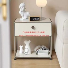中古轻奢USM模块简约现代ins边柜不锈钢沙发卧室收纳床头柜组合柜