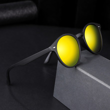 跨境欧美圆形镶嵌米钉装饰偏光眼镜户外旅行开车防晒墨镜防紫外线