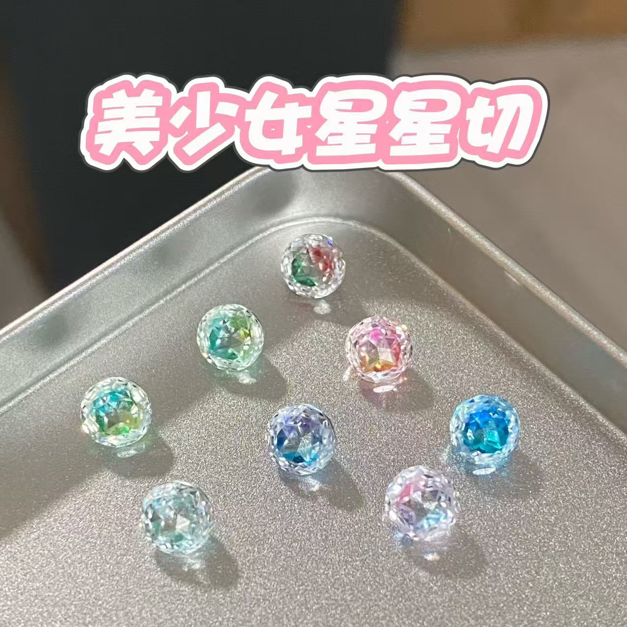 6mm cut zirconia loose stone, tarot cut loose stone, sparkling, can be used for DIY earrings and ear cuffs, Cubic Zirconia