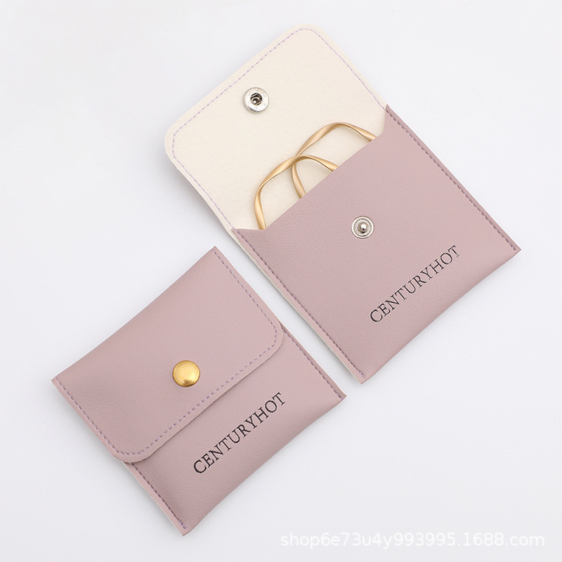 [Fábrica directa] marrón de alta gama de cuero de imitación pu joyería bolsa de la hebilla