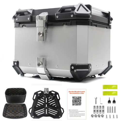 Quick-release Aluminum Tail Box 28L/36L/45L/55L/65L/80L/100L Motorcycle Tail Box Trunk