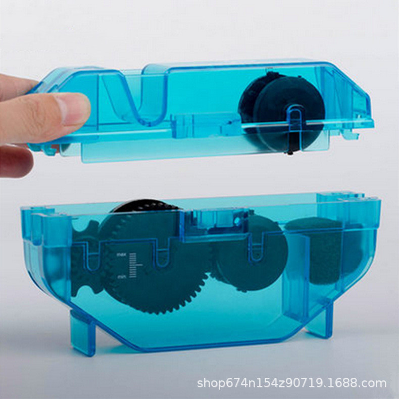 Lavadora de cadenas de bicicletas limpiador de cadenas de bicicleta de montaña mantenimiento de cadenas de carretera limpieza con cepillo herramienta de reparación de vehículos