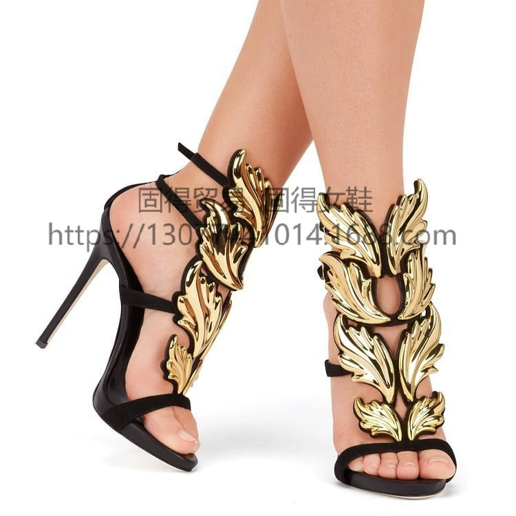 Трансграничная независимая станция ins модный Подиум оставляет летние новые римские женские туфли, сандалии, внешняя торговля