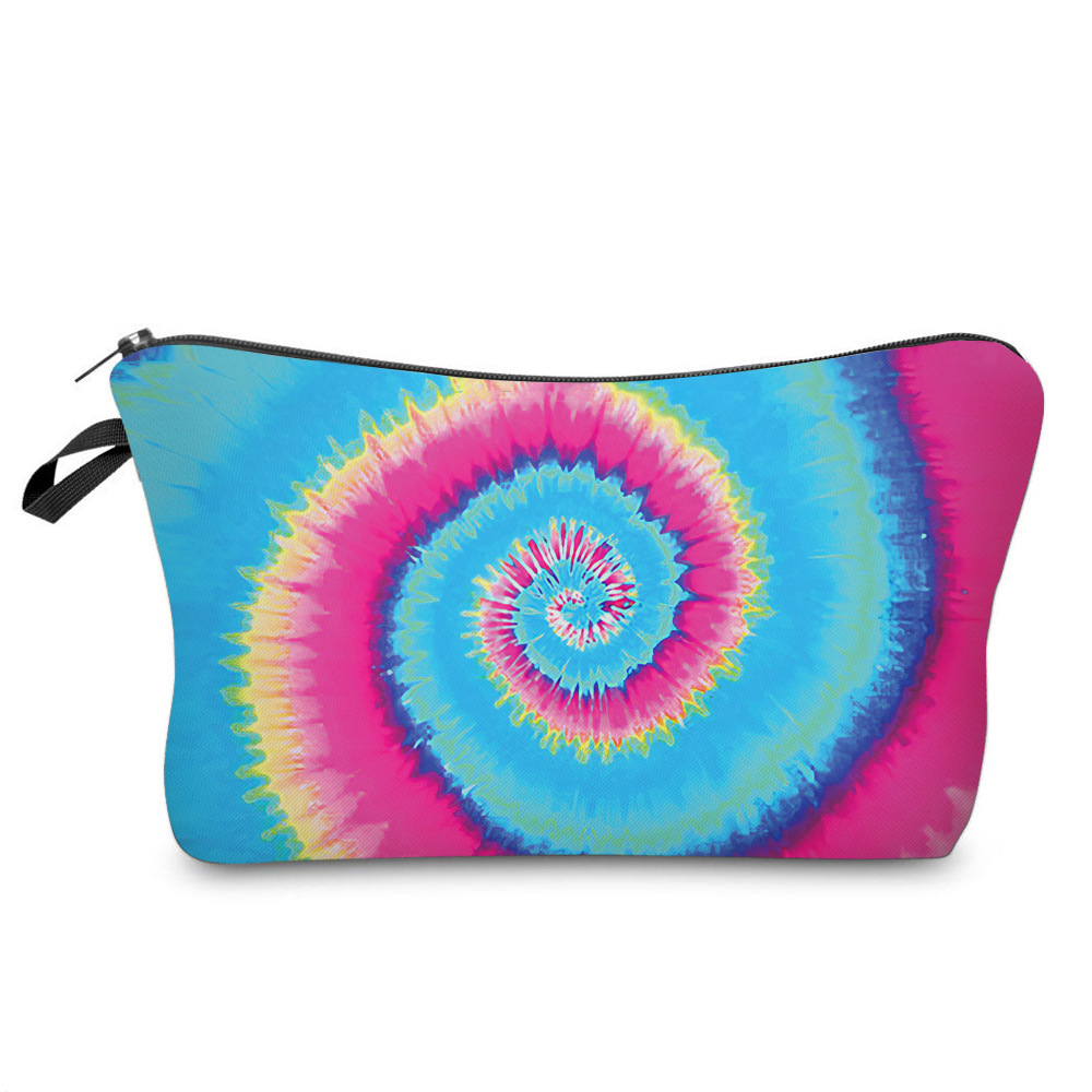 Women's Small All Seasons Polyester Tie Dye Vacation Square Zipper Cosmetic Bag display picture 2