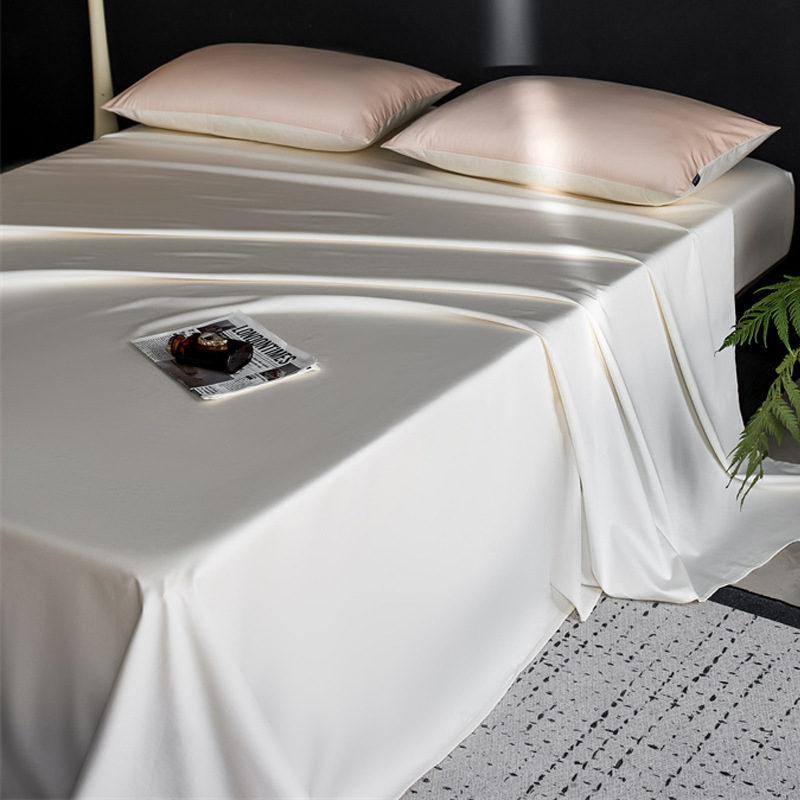 Sábana de algodón de fibra larga de Xinjiang de alta gama pieza individual 100s algodón puro algodón simple y doble edredón grueso funda de almohada de tres piezas
