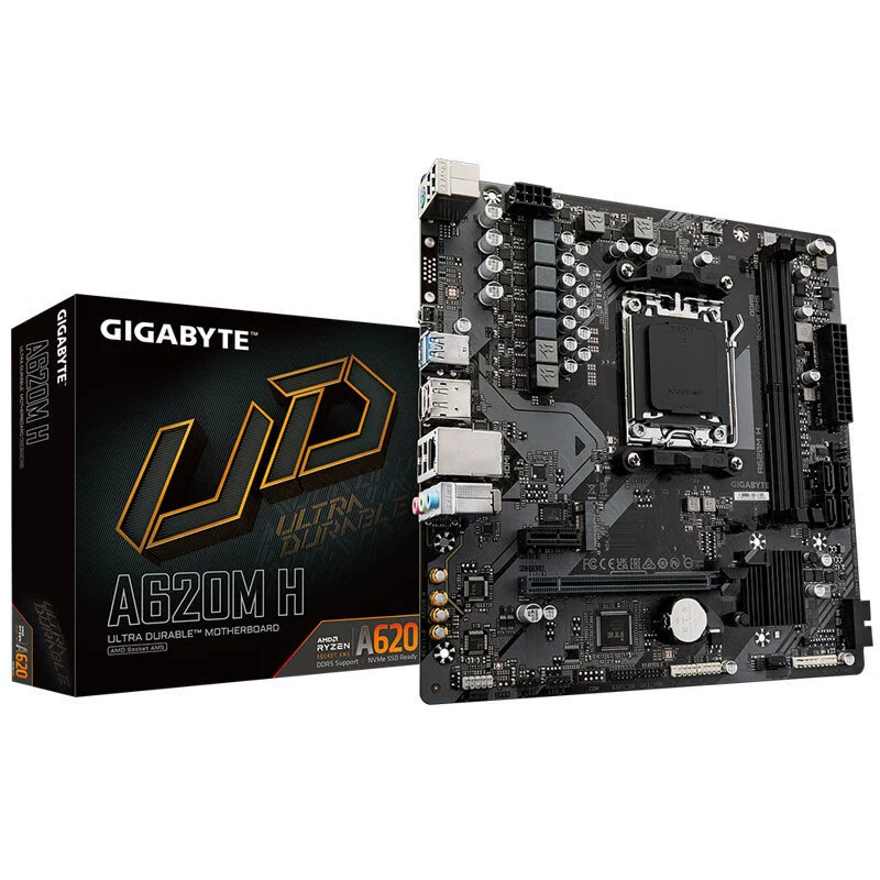 Материнская плата Gigabyte A620M H DDR5 для настольного ПК, совместима с процессорами AMD, поддержка 7800X3D