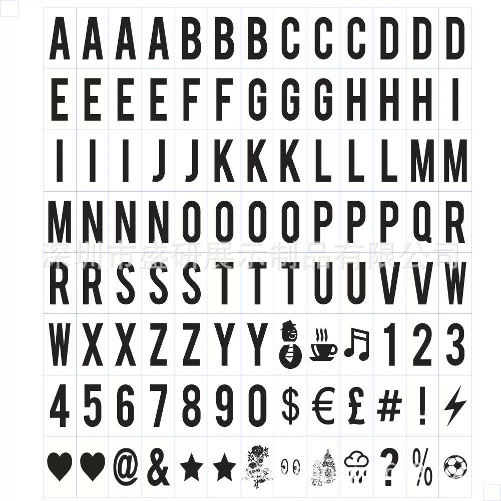 Серия карты цвета черноты выражения характера карты письма светлой коробки письма полная