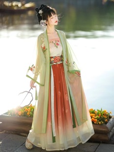Song-made Hanfu Women's New Style Appreciation for Spring Spring and Summer Chinese Style Waist-length Long Tongzi Daily Super Immortal Style Student's Ancient Costume