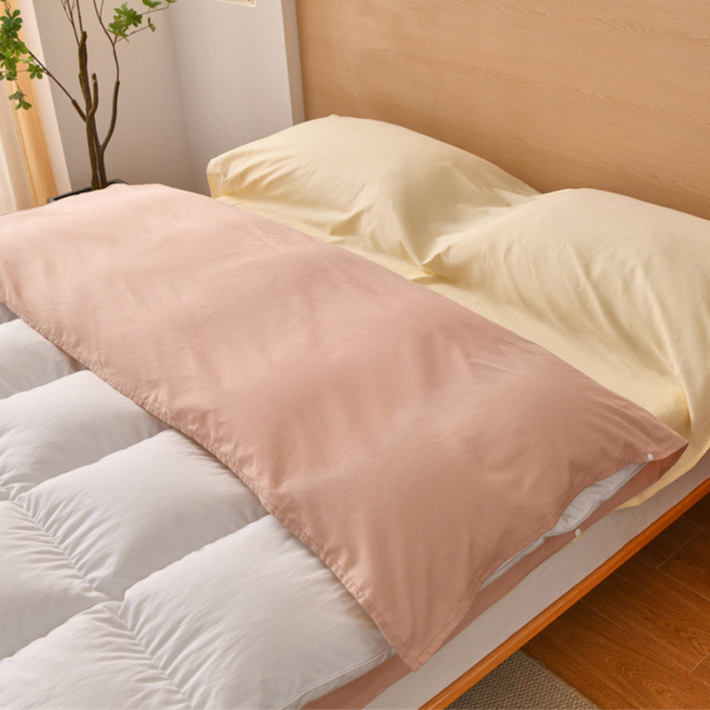 Saco de dormir sucio de hotel de algodón puro, sábana de viaje, funda de edredón, juego portátil de cuatro piezas para viajes de negocios