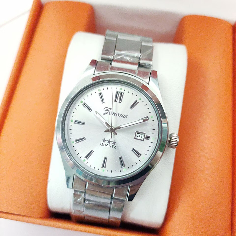 Cross-border explosions casual fashion men's steel band watch digital scale calendar men's quartz watch wholesale foreign trade