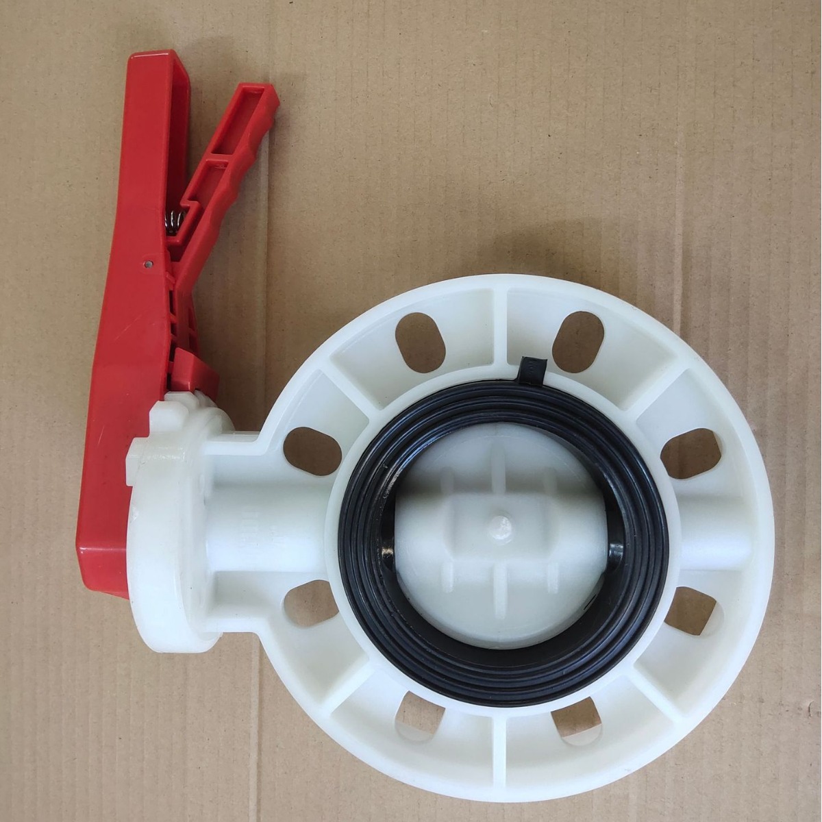 塑料阀体 FRPP手柄蝶阀 耐高温 法兰对夹式 D71X-10S DN80