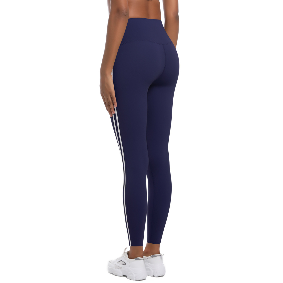 Fitness Sport Style Stripe Nylon Collarless Side Stripe Active Bottoms Leggings display picture 23