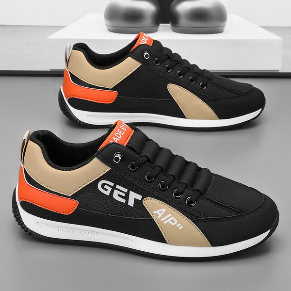 Casual men's breathable white sneakers platform