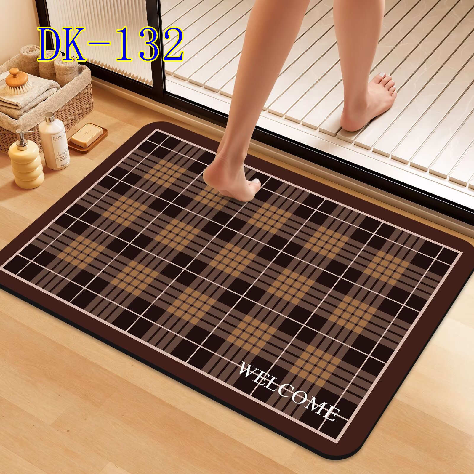 Luxe diatomiet mat antislip en sneldrogend voor in de badkamer_voghion.com