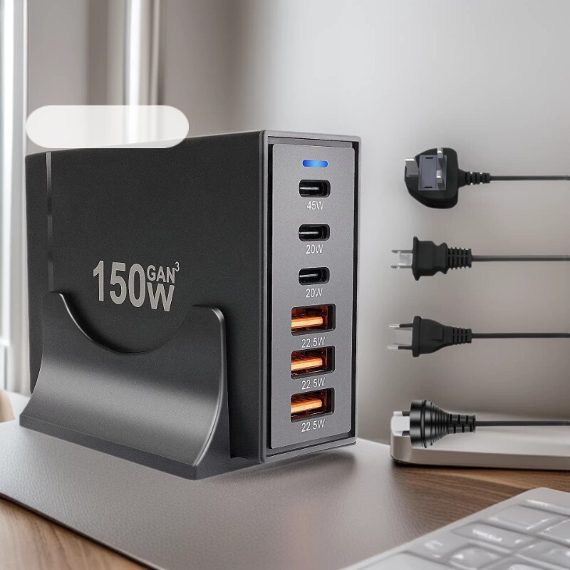 Multi-Port Desktop Charger Usb-Pd Fast Charging 150W Laptop Pd Charging Head Super Charger Head Multi-Port Desktop Charger Usb-Pd Fast Charging 150W Laptop Pd Charging Head Super Charger Head