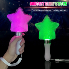 五芒星発光スティック中央制御 DMX 制御愛蛍光スティック 15 色電気メッキ蛍光スティックアクティブな雰囲気の小道具