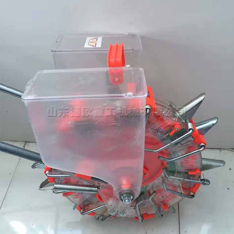 大豆玉米点播机 手推式滚轮播种机 套种田山坡梯田农作物种植机