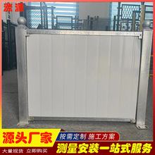 上海彩钢泡沫夹心铁皮围挡板 建筑工程工地岩棉复合板彩钢围蔽厂