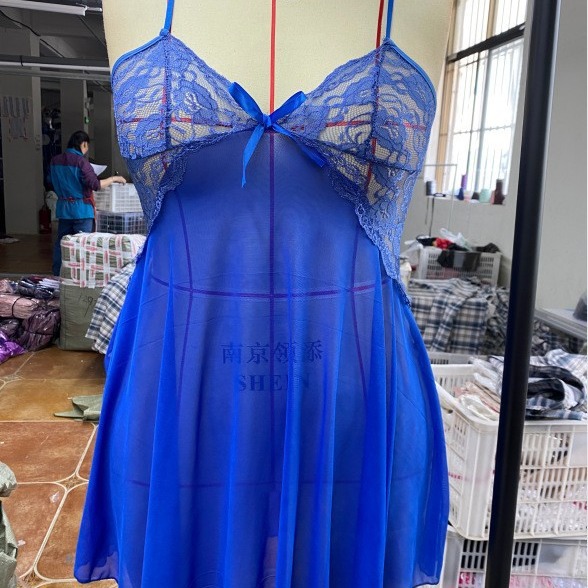 Pijama sexy con encaje para mujer, dos aberturas laterales, estilo europeo y americano, modelo 508