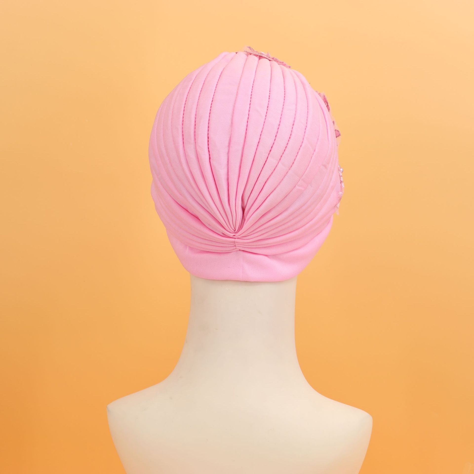 Cappello sciarpa testa di fiore appiccicoso tinta unita_voghion.com