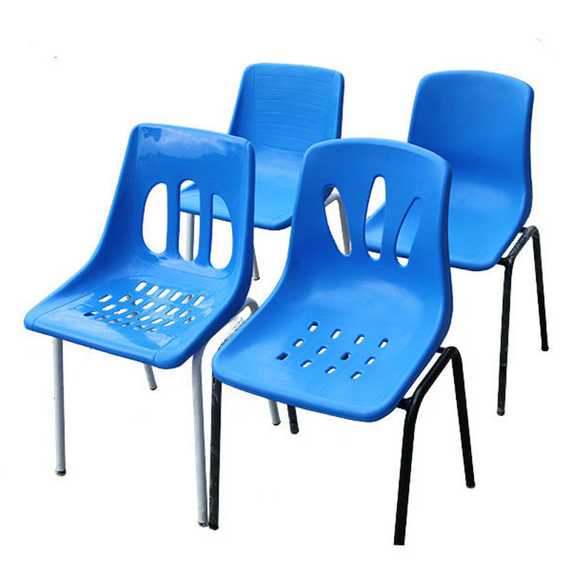 蓝色红色绿色3#塑料椅子无尘车间工作椅子铁脚靠背椅防静电工作椅