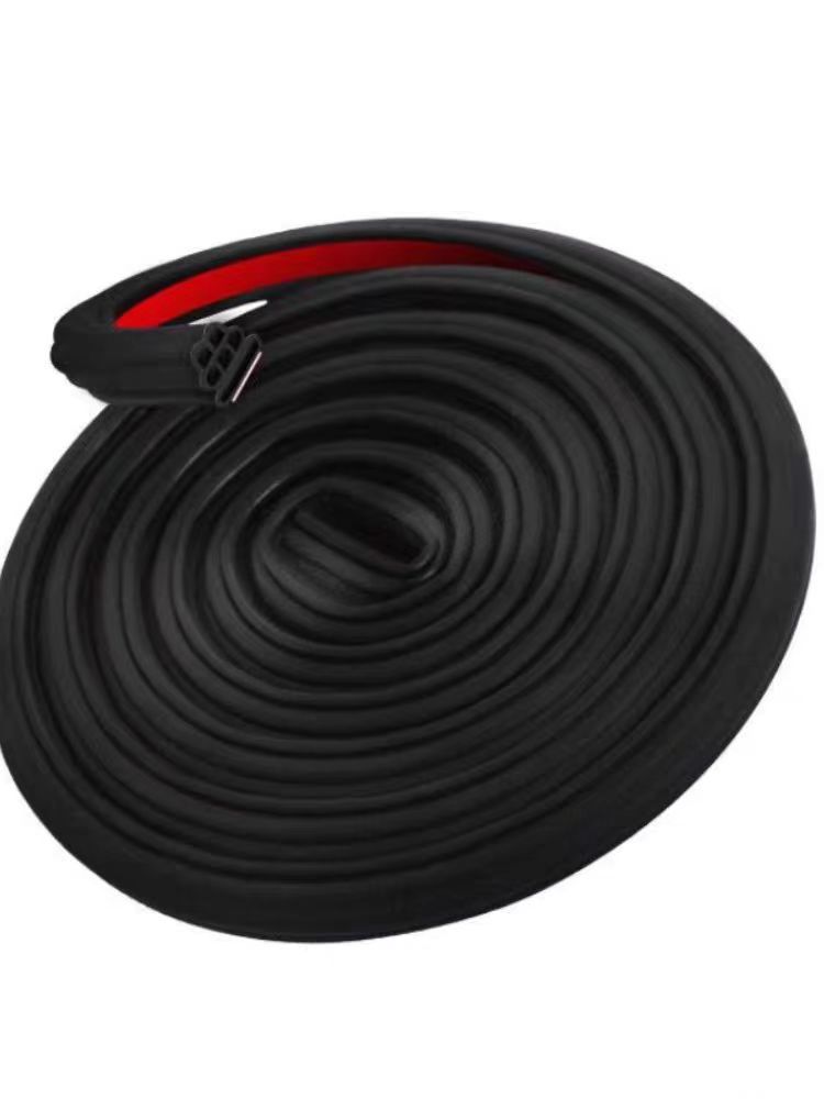 Car sealing sound insulation strip three-layer six-hole thickened all-door universal door seam dustproof noise reduction waterproof special rubber strip