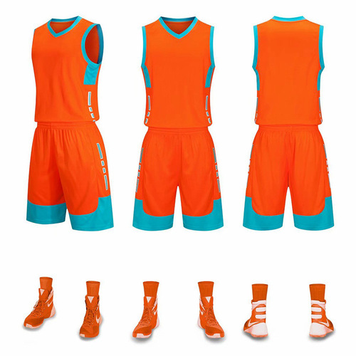 Basketball Suit Set Men's and Women's Team Uniform Student Competition Training Basketball Clothes Children's Printed Sport Vest Trendy Summer 