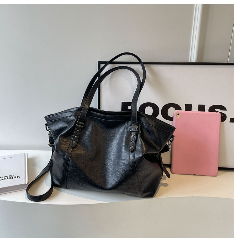 Cross-border large-capacity tote bag for women 2024 New style fashionable single-shoulder bag, retro simple casual crossbody bag for women undefined