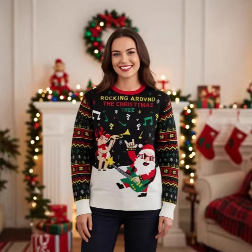 Christmas Sweaters Amazon Wish Cross-Border Exclusive Supply of Ugly Foreign Trade Clothing Ugly Christmas Sweater