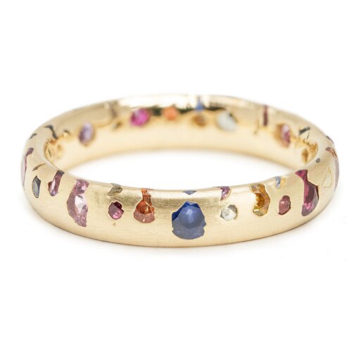 Amazon niche independent station light luxury color red ring zircon ring women's ring broken diamond random silver ring