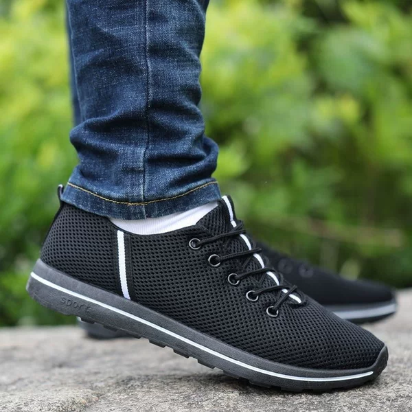Summer Mesh Shoes for Men, Breathable and Anti-Odor Men's Shoes, Hollow Sports Casual Shoes for Men, Soft-Soled Versatile Mesh Shoes for Men