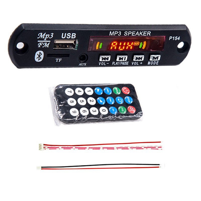 Gold-P154 Bluetooth MP3 módulo amplificador de potencia decodificación receptor de audio decodificador mp3 placa amplificador de potencia coche