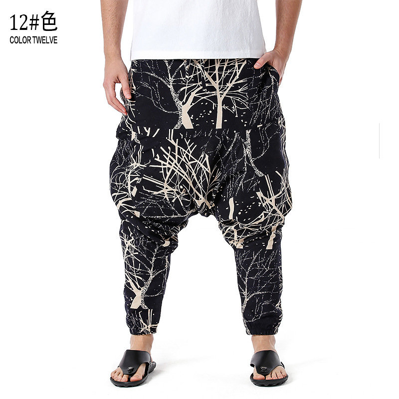men's and women's foreign trade Harun yoga pants loose bohemian pants hanging pants moth pants 77