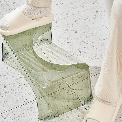 Thickened plastic stool, footrest, non-slip shoe changing stool, bathing low stool, squatting artifact, bathroom toilet pad footstool