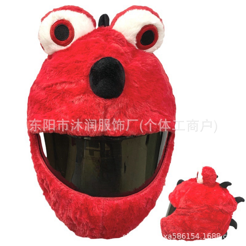 Funda protectora de casco divertida con personalidad de punto transfronterizo, máscara de ciclismo, accesorios de decoración de motocicleta, conejo, tiburón, tres ojos