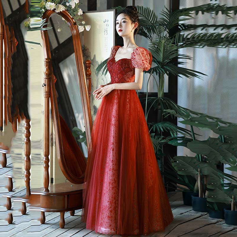 Vestido de novia estilo 2026, vestido de compromiso para mujer, vestido de noche elegante informal de verano para banquete.