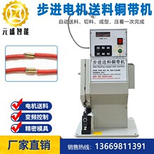 步进送料铜带机压电线机耳机线芯线对接铜扣压接机保险导线压线机