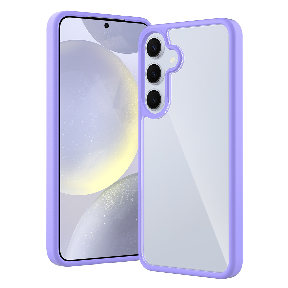 Cross-border S25 Plus Silver Shield Transparent Frosted Side with Hanging Skin S25 Edge Cover for Mobile Phone