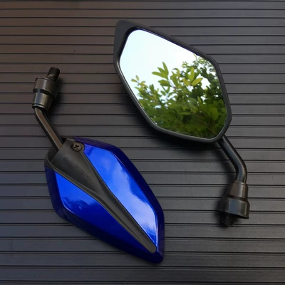 Motorcycles, Motorcycle rearview mirror - blue