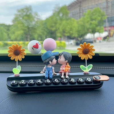 Balloon Couple Doll Temporary Parking Nömrəli dayanma kartı - blue-balloon-couple-black-free-aromatherapy