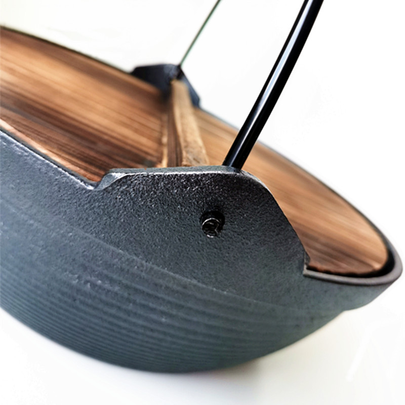 Olla colgante de hierro fundido olla de hilo al aire libre olla de sopa de hierro de cerdo Olla japonesa longevidad que acampa olla pequeña olla caliente portátil